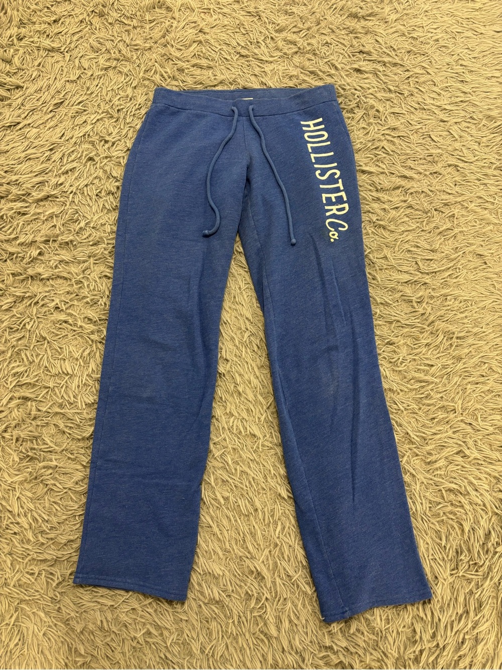 Hollister Women’s Blue Low Rise Spellout Sweatpants Surf SoCal Small 2000s Y2K